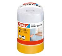 tesa Easy Cover Perfect+ Ricarica M - Ricarica 2in1 con pellicola e nastro adesivo in carta Washi - Per mascherare e coprire durante i lavori di pittura - 33 m x 55 cm