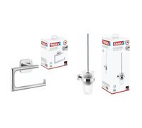 tesa ELEGAANT portarotolo senza coperchio + set di scopini tesa ELEGAANT, cromat