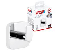 tesa® Elegaant Towel Hook | Gancio da Bagno Da Attaccare al Muro - in Metallo Cromato - con Soluzione Adesiva Inclusa