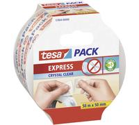 tesa Pack EXPRESS Packaging Tape - Hand Tearable Self-adhesive Roll for Fast Pac
