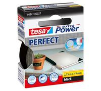 Tesa Extra Power - Nastro in tessuto nero, lunghezza 2,75 m, larghezza 19 mm