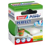 Tesa Extra Power Perfect - Biadesivo Rinforzato in Tessuto, Adatto per Riparazione, Fissaggio, Etichettatura e Rinforzo - Verde - 2,75 m x 38 mm