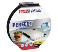 TESA 56339 SW - Nastro in tessuto tesa extra Power® Perfect, 25 m x 19 mm, nero