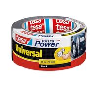 tesa extra Power Universal Duct Tape - Nastro Adesivo a Tenuta Extraforte - Nastro Versatile per Riparare, Fissare, Sigillare e molti altri Usi - Nero - 1 Rotolo - 25 m x 50 mm