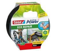 tesa Extreme Power Eco Nastro Adesivo per Riparazioni - Nastro adesivo ecologico multiuso - Per lavori manuali e decorativi - Resistente allo strappo - Colore: Nero - 10 m x 38 mm