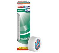 tesa Film Invisible - Nastro adesivo invisibile opaco, resistente all'invecchiamento e agli strappi, 10 m x 19 mm, confezione da 8