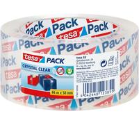 tesa PACK Crystal Clear Packaging Tape - Silent Packaging Tape with Polypropylen
