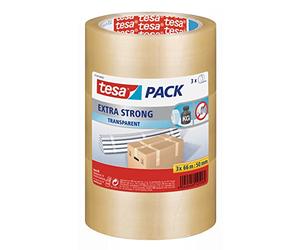 Tesa imballare - Set di 3 nastri di chiusura Trasparente 66 m x 50 mm