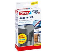 tesa Insect Stop Adattatore Zanzariera per Porte e Finestre, Per telai ALU Comfort tesa, Set di morsetti per il montaggio del telaio senza foratura o viti, Bianco