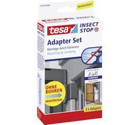 tesa Insect Stop Adattatore Zanzariera per Porte e Finestre - Per telai ALU Comfort tesa - Set di morsetti per il montaggio del telaio senza foratura o viti - Antracite