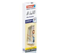 tesa Insect Stop ALU Comfort Zanzariera per Finestre - Con Telaio Regolabile in Alluminio - Senza Perforazione - Antracite - 120 cm x 150 cm