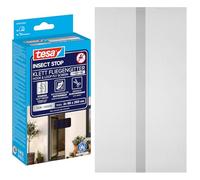 tesa Insect Stop Hook & Loop Comfort Zanzariera per Porte, Senza forature, Rimovibile senza lasciar tracce e lavabile, Antracite, 2 reti da 65 cm x 250 cm