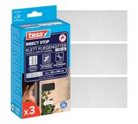 tesa INSECT STOP H&L Fly Screen Premium for Windows - zanzariera con nastro a strappo, rimovibile senza residui, antracite - 3x 125 x 245 cm