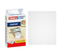 tesa Insect Stop Hook & Loop Comfort Zanzariera per Lucernari, Senza foratura, Rimovibile senza tracce, Lavabile e riutilizzabile, Bianco, 120 cm x 140 cm