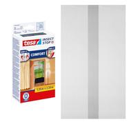 tesa Insect Stop Hook & Loop Comfort Zanzariera per Porte - Senza forature - Rimovibile senza lasciar tracce e lavabile - Antracite - 2 reti da 65 cm x 220 cm