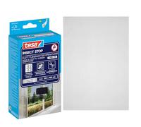 tesa Insect Stop Hook & Loop Zanzariera Attacca e Stacca - Per finestre con persiane esterne e fioriere - Con nastro adesivo a strappo - Antracite - 130 cm x 150 cm