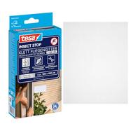 tesa INSECT STOP Zanzariera a Strappo Premium - 100 x 100 cm - Bianca | Zanzariera Ritagliabile per Finestre - Nastro a Strappo Resistente, Rimovibile Senza Residui - Leggermente Schermante