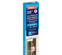 tesa Insect Stop ALU COMFORT Zanzariera per Porte con Telaio in Alluminio e " Clear-View " - Rete per zanzare per porta - Bianco, 120 cm x 240 cm