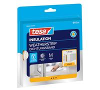 tesa INSULATION M Nastro Sigillante- 6 m x 15 mm x 5,5 mm - Bianco | Guarnizione in Gomma Autoadesiva per l'Isolamento di Finestre e Porte - Protezione da Freddo, Caldo, Rumore e Umidità