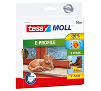 TESA 05445 BR - Guarnizione in gomma tesamoll®, Profilo a E, 10 m, marrone