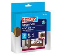 tesa INSULATION Nastro Sigillante XL - Guarnizione in gomma - Guarnizione autoadesiva per l'isolamento di porte e finestre - Marrone - 25 m x 9 mm x 7 mm