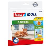 TESA 05445 WS - Guarnizione in gomma tesamoll®, Profilo a E, 10 m, bianca