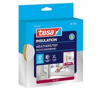tesa 05389-00000-00 05389-00000-00-Paraspifferi per Porte e finestre, Profilo D, Bianco, 9 mm, Weiß, 25 m x 9 mm x 7 mm