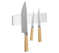 tesa Kitchen Organization Barra Magnetica per Coltelli - Portacoltelli Autoadesivo Salvaspazio per riporre in modo ordinato i Coltelli in Cucina - con Adattatore, Montaggio senza Foratura - Bianco