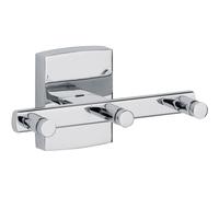 Tesa Klaam Gancio per Accappatoio da Bagno, Metallo Cromato Lucido, Autoadesivo, Tecnologia di Montaggio Adesiva, 61mm x 96mm x 47mm