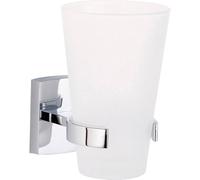 Tesa KlaamExtra, Portarotoli Carta Igienica, Metallo Cromato, Autoadesivo, Tecnologia di Montaggio Adesiva, 61mm x 46mm x 136mm