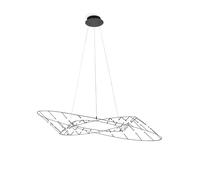 TESA LAMPADARIO SOSPESO A LED 2700K 4464LM 40W NERO CON DIMMER L.120CM