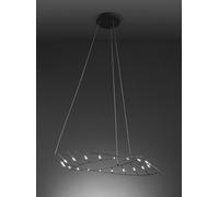 TESA LAMPADARIO SOSPESO PICCOLO A LED 3000K 2480LM 20W NERO L.72CM DIMMERABILE