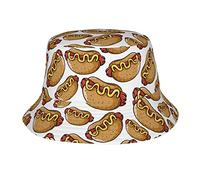 Tesa Larga Estate Cappello Hot Dog Cartoon Bucket Hat Unisex Cappello Trekking per Trekking Viaggi Ciclismo