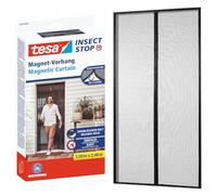 tesa Magnetic Curtain con chiusura automatica - Zanzariera con magneti per porte di balconi e terrazze - Installazione facile senza forature - 2,4 m x 1,2 m