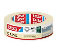 tesa Masking Tape CLASSIC for Painting - Light Beige - 50 m x 30 mm 50m x 30mm