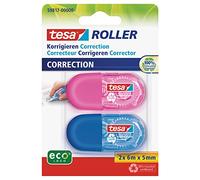 TESA 59817 - tesa®, bianchetto Mini Roller, blu e rosa