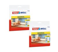 tesa Moll schiuma universale in confezione da 2 pezzi - Guarnizione in schiuma per isolare le fessure in casa, autoadesiva, colore bianco, 2 x 10 m x 9 mm x 5,5 mm