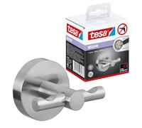Tesa Moon Porta Asciugamani da Parete, Look Acciaio Inox, Autoadesivo, Tecnologia di Montaggio Adesiva, 49mm x 642mm x 85mm