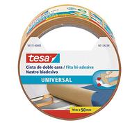 Tesa Nastri Biadesivo Universale - Biadesivo Versatile per il Fissaggio di Tappeti, per Lavori Manuali e Decorazione di Interni - 10 m x 50 mm