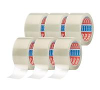 tesapack 64014 PP Nastro Adesivo Trasparente - Resistente all'invecchiamento e allo strappo - Silenzioso e fortemente adesivo - Confezione da 6 Rotoli - 66 m x 50 mm