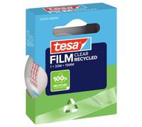 Tesa Nastro Adesivo tesafilm Clear Recycled, Trasparente - 33 m x 19 mm | 1 Pellicola Adesiva Resistente allo Strappo - Plastica Riciclata al 100% - Alta Adesività, Senza Solventi e Lunga Durata