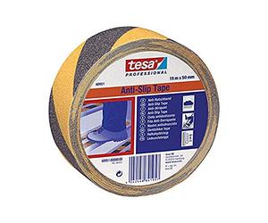 tesa® Nastro Antisdrucciolo, 15m x 50mm, Giallo/Nero