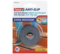 tesa Nastro Antisdrucciolo 4 Strisce, 0,6m x 20mm, Nero
