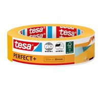 tesa Nastro da Imbianchino Perfect+ - Giallo - 50m x 19mm | Nastro Adesivo per Imbianchini in Carta Washi extra Sottile - Per i Lavori di Tinteggiatura in Ambienti Interni