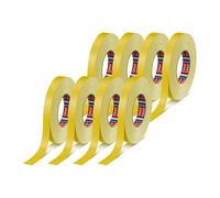 tesa Nastro di Tessuto 4651 Premium - 8 Nastri - Giallo - 50m x 19mm | Nastro di Riparazione Versatile - Sovrascrivibile e Resistente alle Intemperie - Adatto per Applicazioni in Interni