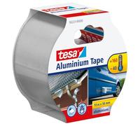 tesa Nastro in Alluminio per Riparazioni - Nastro adesivo multiuso - Per uso interno ed esterno - Extra adesivo e resistente - Colore: Argento - 10 m x 50 mm