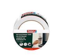 tesa Nastro per Intonaco in PE - Nastro per mascheratura di qualità - Per la protezione durante l'intonacatura all'esterno - Resistente alle temperature - Bianco - 33 m x 50 mm