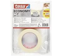 tesa Nastro per Mascheratura ECONOMY EcoLogo, Nastro in Carta per Mascheratura, Rimozione senza Residui per 4 Giorni, senza Solventi, Sottile, 2x 50m x 30mm + pellicola di copertina