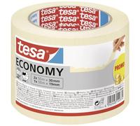 tesa Nastro per Mascheratura ECONOMY EcoLogo - Nastro in Carta per Mascheratura, Rimozione senza Residui per 4 Giorni, senza Solventi - Sottile, 2x 50m x 30mm + 1x 50m x 19mm