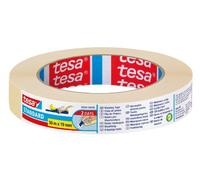 Tesa Nastro per Mascheratura Standard - Nastro in Carta per Mascheratura, Rimozione senza Residui per 2 Giorni, senza Solventi, 50 m x 19 mm